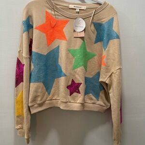 Blue Velvet Multicolor Star Sweater